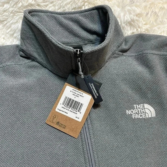 The North Face Other - NWT The North Face Men Txtrd Cap Rock Mid Gray Pullover Quarter Zip SIZE SM